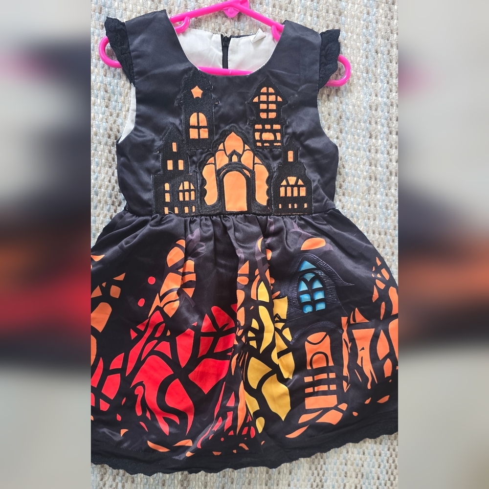 Haunted House Kids Costume - Black and Orange
